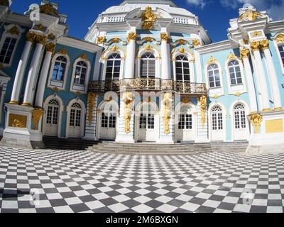 Eremitage-Gebäude in Tsarskoe Selo in Puschkin Russland Stockfoto