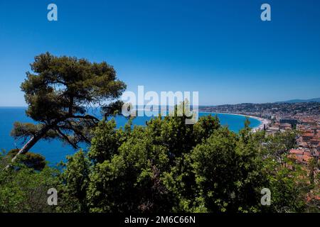 Schöne Küste von Castle Hill, Frankreich Stockfoto