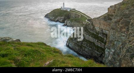 South Stack Lighthouse in Anglesey, Wales, UK, GB Stockfoto