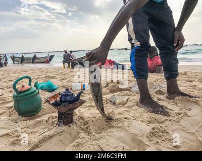 Mauretanien, Nouakchott, Fischermarkt Stockfoto