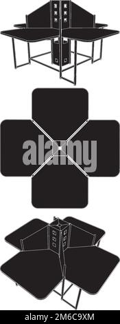 Arbeitsplatz Bürovektor Stock Vektor