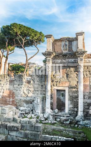Überreste einer Portico im trajanÂ-Forum Stockfoto