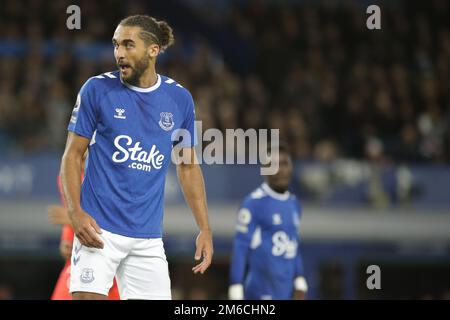 Liverpool, Großbritannien. 03. Januar 2023. Dominic Calvert-Lewin #9 of Everton während des Premier League-Spiels Everton gegen Brighton und Hove Albion im Goodison Park, Liverpool, Großbritannien, 3. Januar 2023 (Foto von Phil Bryan/News Images) in Liverpool, Großbritannien, am 1./3. Januar 2023. (Foto: Phil Bryan/News Images/Sipa USA) Guthaben: SIPA USA/Alamy Live News Stockfoto