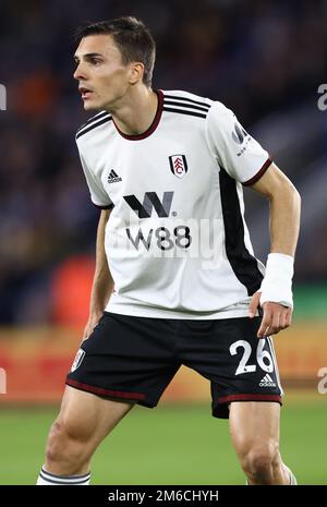 Leicester, England, 3. Januar 2023. Joao Palhinha von Fulham während des Premier League-Spiels im King Power Stadium in Leicester. Das Bild sollte lauten: Darren Staples/Sportimage Stockfoto