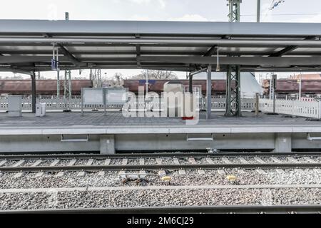 Erweiterung des Bahnabschnitts Magdeburg Stockfoto