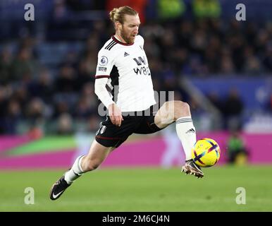 Leicester, England, 3. Januar 2023. Tim Ram von Fulham während des Premier League-Spiels im King Power Stadium in Leicester. Das Bild sollte lauten: Darren Staples/Sportimage Stockfoto