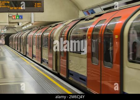 London, Großbritannien, 17. Februar 2018: die Londoner U-Bahn Station Stockfoto