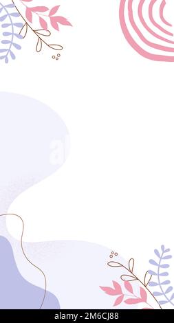 Boho-Style-Illustration mit Pastellfarben für Beiträge in sozialen Medien und Hintergründe Stockfoto