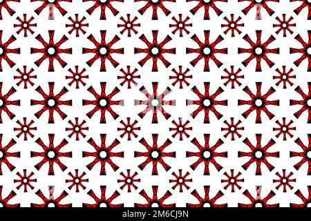 Abstraktes nahtloses geometrisches Muster auf weißem Hintergrund Stockfoto