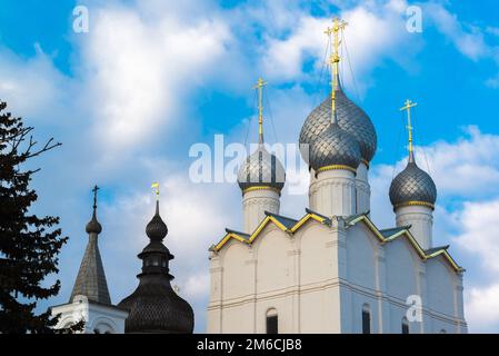 Kathedrale der Kreml in Rostow Weliki, Russland Stockfoto