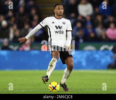 Leicester, England, 3. Januar 2023. Kenny Tete von Fulham während des Premier League-Spiels im King Power Stadium in Leicester. Das Bild sollte lauten: Darren Staples/Sportimage Stockfoto