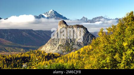 Chugach Mountains Matanuska River Valley Alaska Usa Stockfoto
