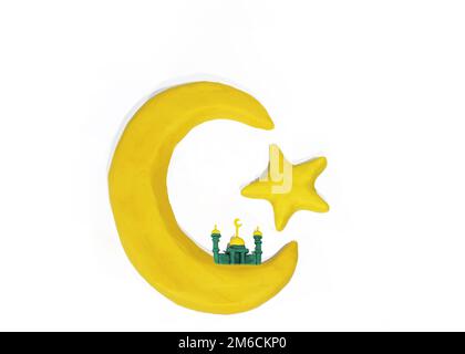 Symbole des Islam. Gegenstände aus Play Clay. Stockfoto