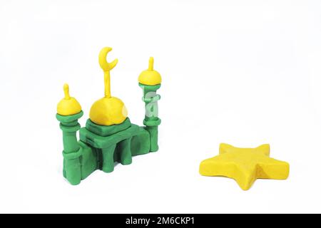 Symbole des Islam. Gegenstände aus Play Clay. Stockfoto