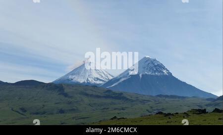 Der kamtschatka Vulkan. Klyuchevskaya Hill. Die Natur der Kamtschatka, Berge und Vulkane. Stockfoto