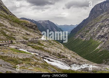 Norwegische Panoramastrecken - Trollstigen Stockfoto