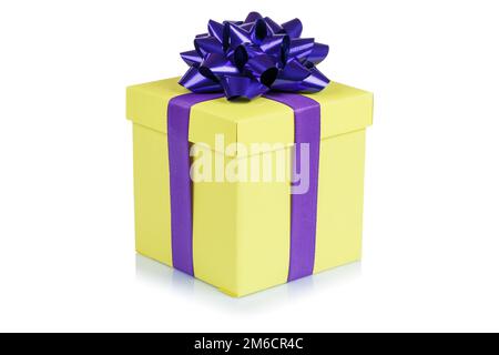 Geschenk Geburtstag weihnachten Geschenk Geburtstag Geschenkbox Gelb verschenken Stockfoto