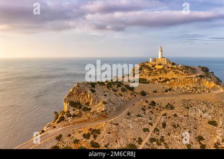 Mallorca Cap Formentor Landschaft Natur Leuchtturm Meer Text Free Space Copyspace Balearic Islands Reise Spanien Stockfoto
