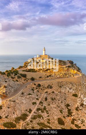 Mallorca Cap Formentor Landschaft Natur Leuchtturm Meer Portrait Text Free Space Copyspace Balearische Inseln Reisen Spanien Stockfoto