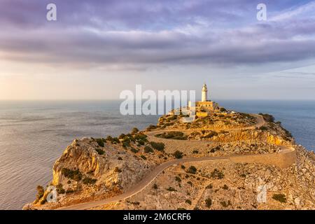 Cap Formentor Mallorca Landschaft Natur Leuchtturm Meer Text Free Space Reise Spanien Stockfoto