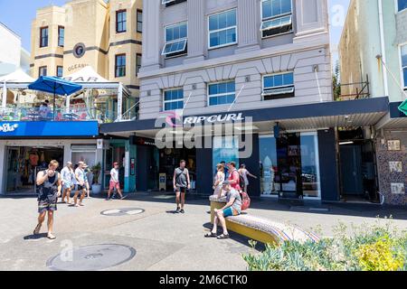 RipCurl Surfgeschäft in Campbell Parade, Bondi Beach, Sydney, NSW, Australien Stockfoto