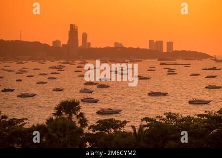 THAILAND PATTAYA BAY BEACH ROAD Stockfoto