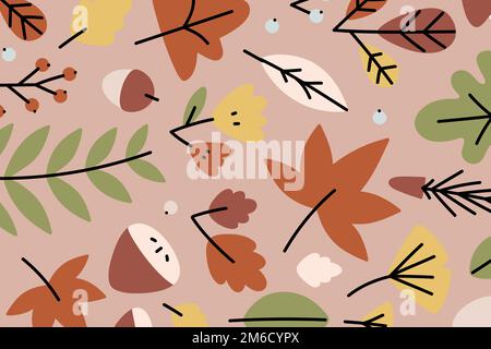 Bunte Herbstblätter Hintergrund Vektor Stock Vektor