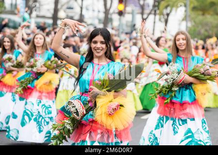 PORTUGAL MADEIRA FUNCHAL FLOWER FESTIVAL Stockfoto