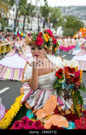 PORTUGAL MADEIRA FUNCHAL FLOWER FESTIVAL Stockfoto