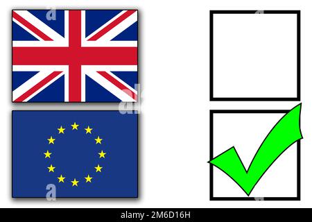 Brexit voting Form Stockfoto