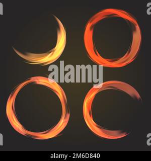 Orange abstrakte Kreis Banner Vektor-Set Stock Vektor
