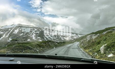 Norwegische Panoramastrecken - Gamle Strynefjellsvegen Stockfoto