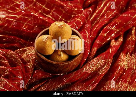 Traditionelles indisches süßes Gericht/Dessert Aus Gram-Mehl Stockfoto