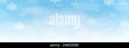 Weihnachtshintergründe Kopierer Raummuster Banner Rand Winter Dekoration Schneeflocken Stockfoto