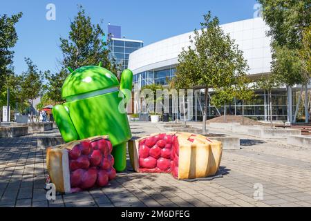 Google Android Figur Hauptsitz Googleplex Mountain View Stockfoto