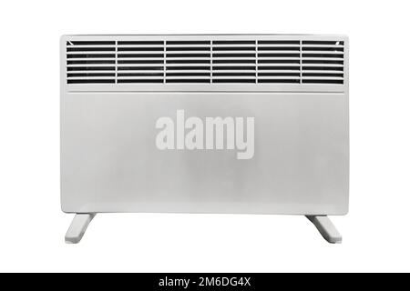 Kühler. Konvektor für elektrische Heizelemente isoliert auf weißem Hintergrund Stockfoto