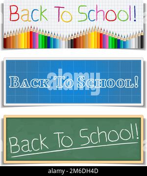 Back-to-School-Banner, Vektor-EPS10-Illustration Stock Vektor