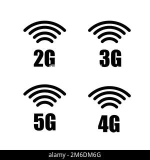 Symbol für Netzwerkgeräte der letzten Generation Stockfoto