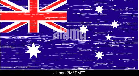 Vector Illustration Flag Australia farbenfrohes EPS 10 flaches Design Stockfoto