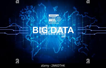 Big-Data-Technologie-Hintergrund Stockfoto