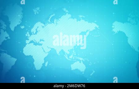 Abstrakte Weltkarte News Corporate Background.Business Digital Network Presentation.Global Cyber Technology Concept. Stockfoto