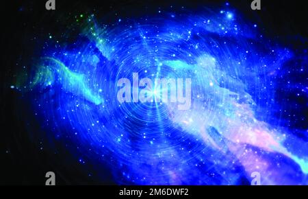 Nebula Space abstrakter Hintergrund.Universe Science Präsentationskonzept. Stockfoto