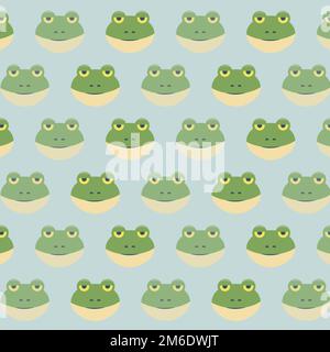 Süßer Hintergrund mit Froschmuster Stockfoto