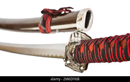 Samurai-Schwert isoliert Stockfoto