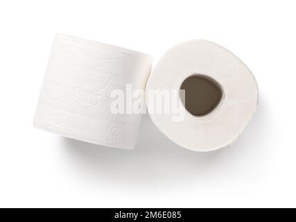 Toilettenpapier Isoliert Auf Weißem Hintergrund Stockfoto