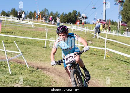 Vallnord, La Massana, Andorra. 17. Juli 2018 XCO MOUNTAIN BIKE MASTER WORLD CUP 2018, UCI, MOUNTAIN Stockfoto