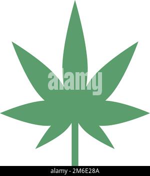 Einfaches Marihuana-Blatt-Symbol. Marihuana-Symbol. Drogen. Bearbeitbarer Vektor. Stock Vektor