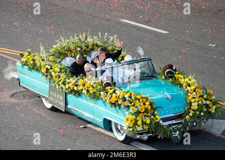 Pasadena, Vereinigte Staaten Von Amerika. 02. Januar 2023. Die 134. Rose Parade findet jährlich am 2. Januar 2023 in Pasadena, Kalifornien, statt. (Foto: Dominick Sokotoff/Sipa USA) Guthaben: SIPA USA/Alamy Live News Stockfoto