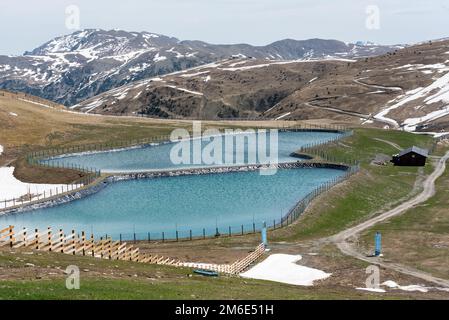 Sommerski-Station in Canillo, Andorra Stockfoto