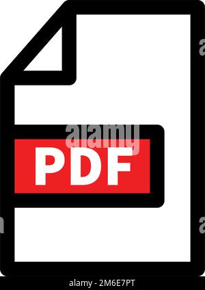 Symbol PDF-Datei. Symbol für elektronisches Dokument. pdf-Erweiterungsdatei. Bearbeitbarer Vektor. Stock Vektor